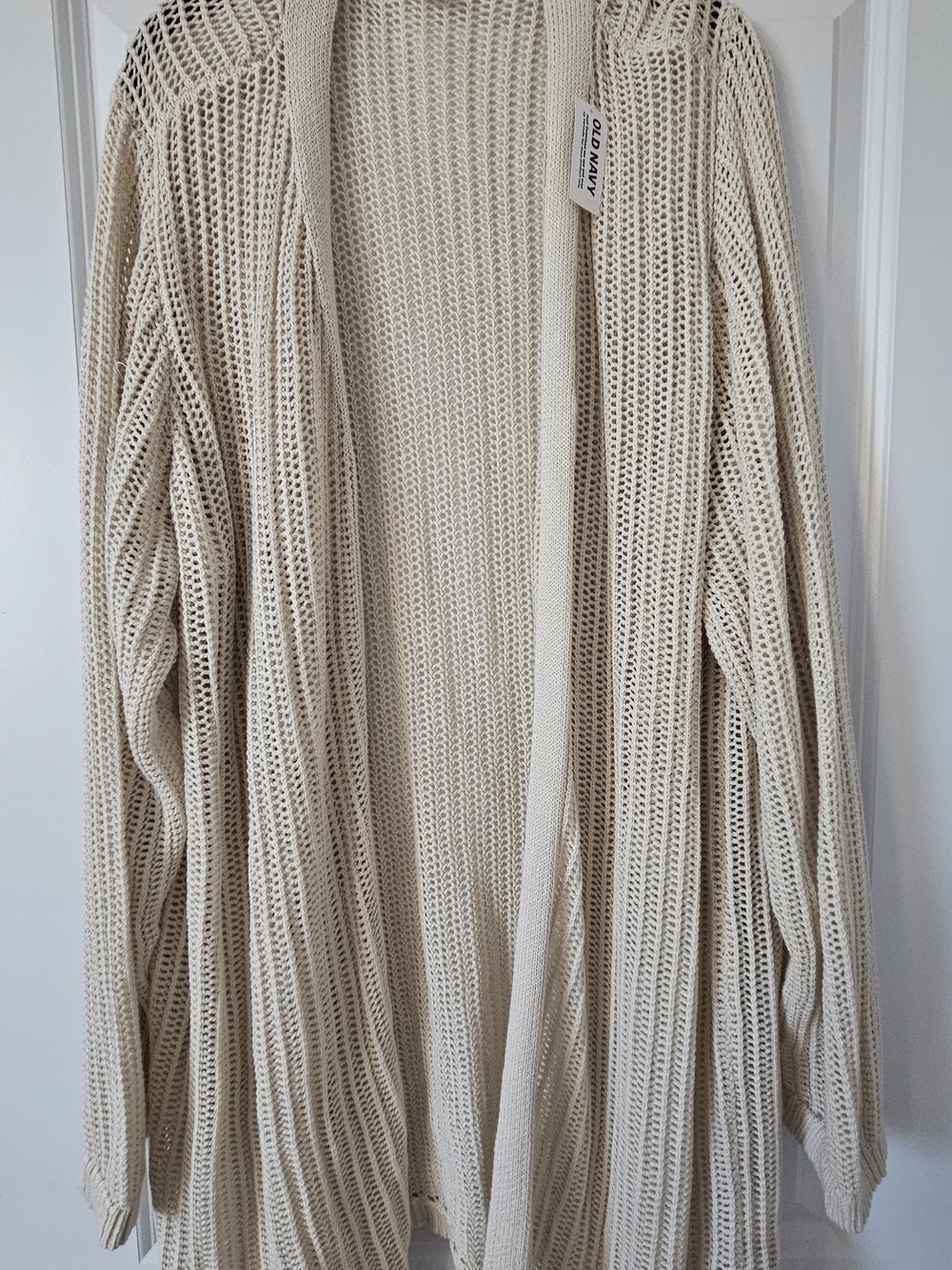 Old Navy Cream Open-Weave Cardigan